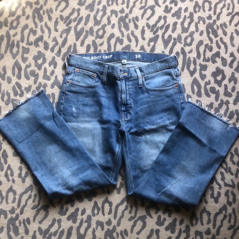 Womens JCREW Demi Boot Crop Jeans Size 30